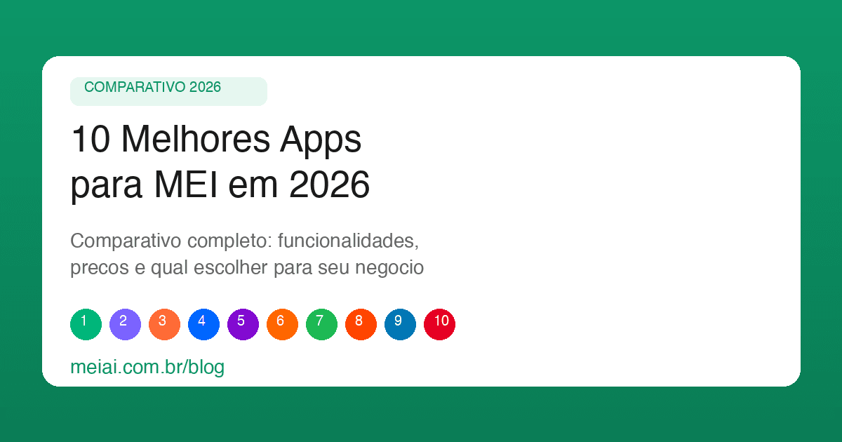 10 Melhores Apps para MEI em 2026: Comparativo Completo